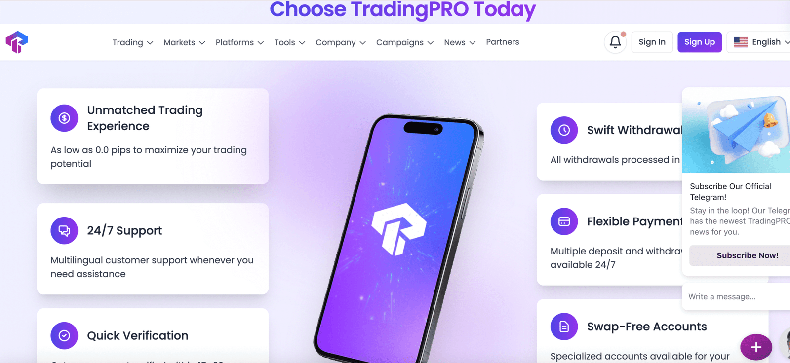 tradingpro website