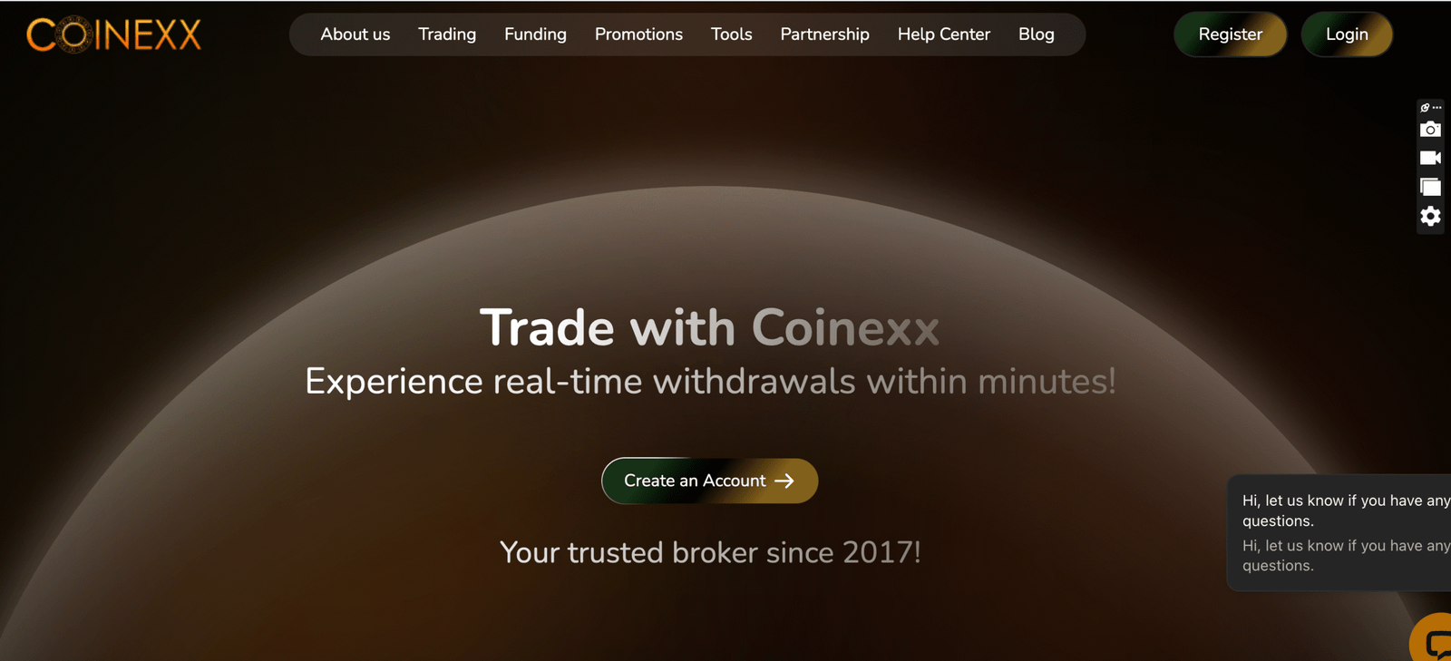 coinexx website
